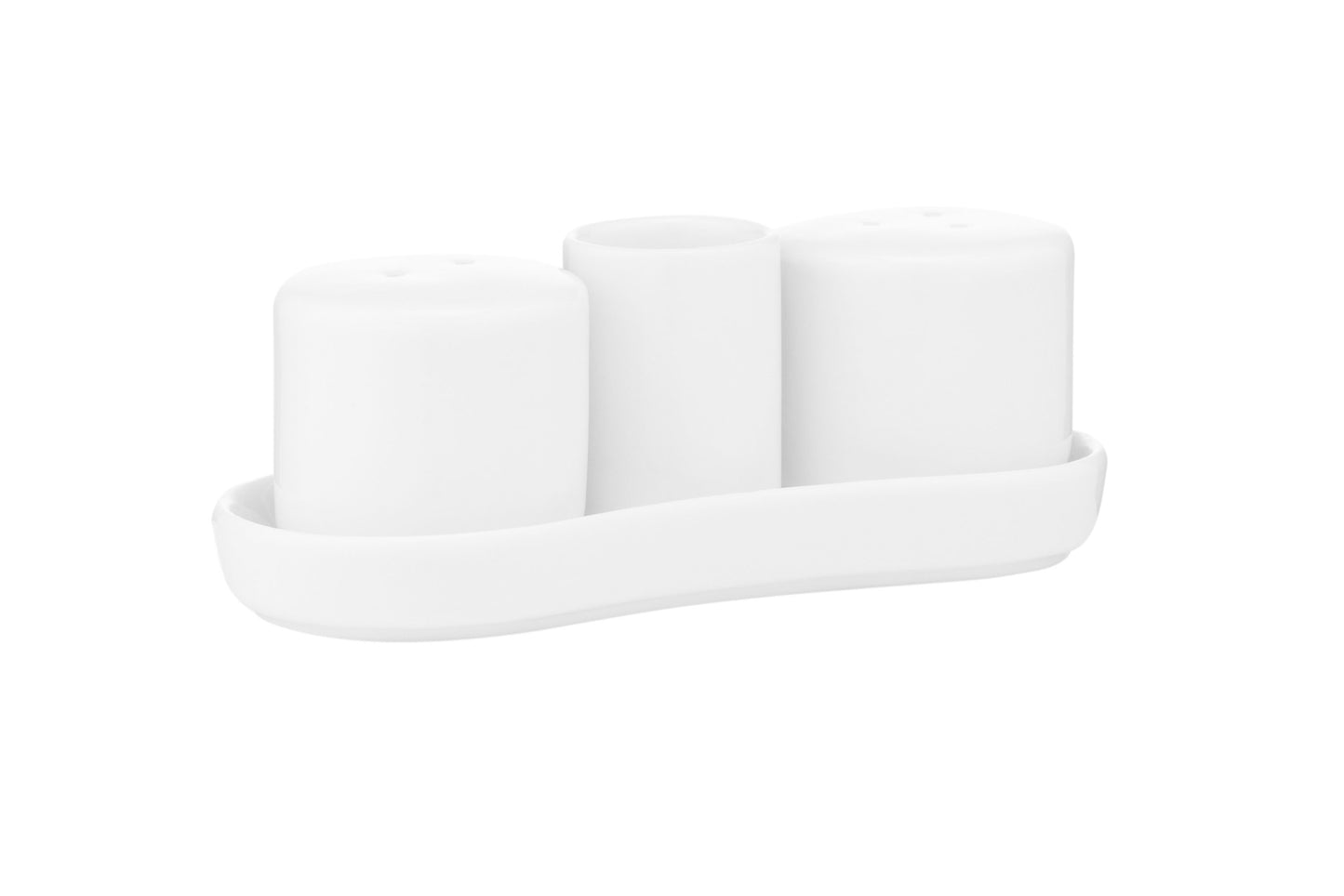 Ardesto Set for salt and pepper, 4 items, porcelain, white