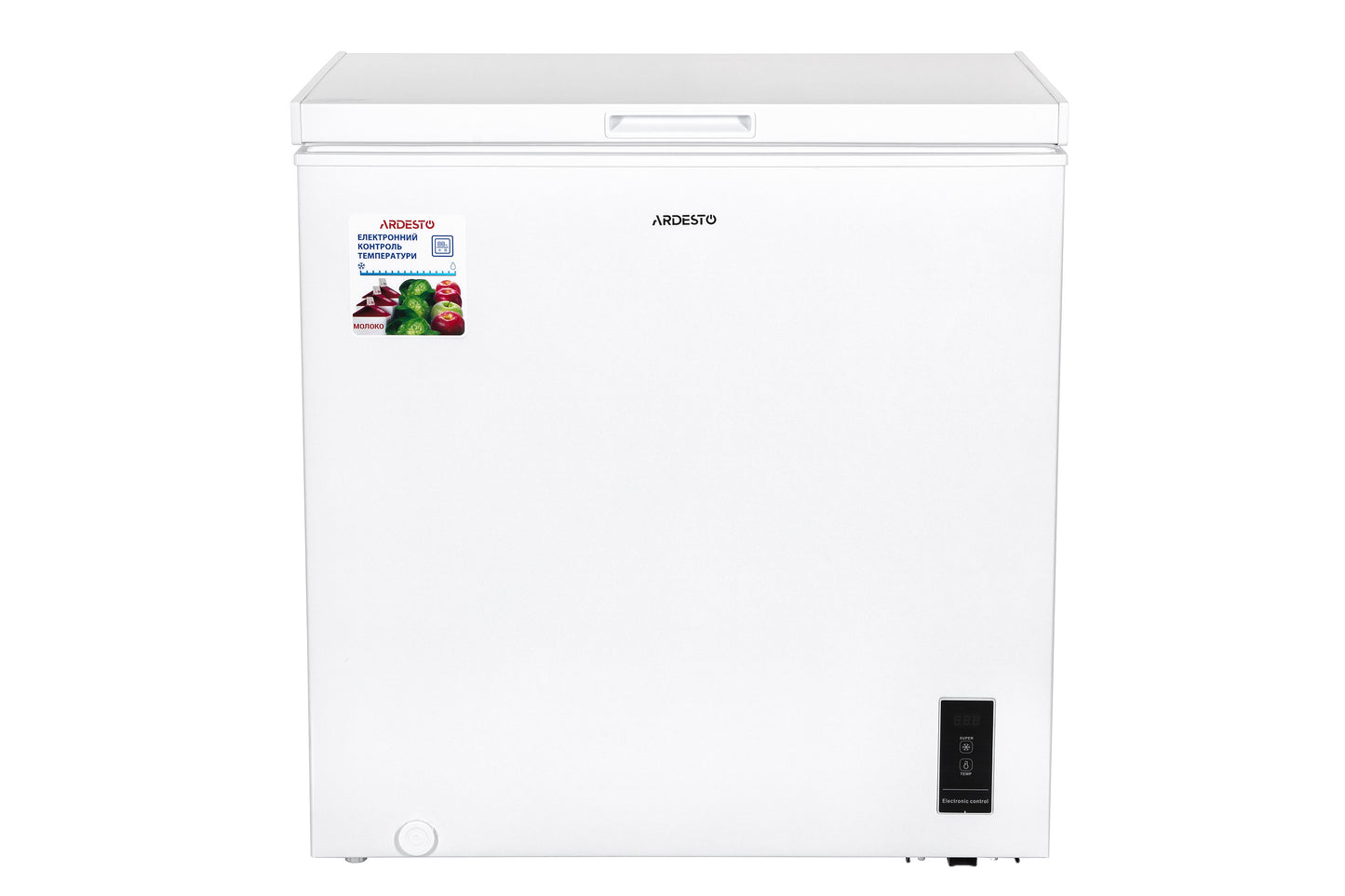 Chest freezer ARDESTO, 85x81.6x55, 198L, A+, ST, display ext, ref mode, white