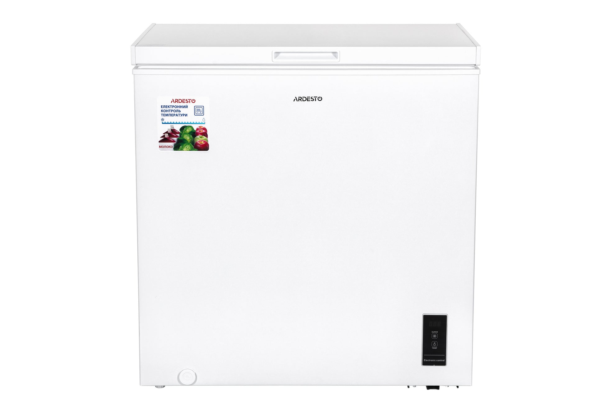 Chest freezer ARDESTO, 85x81.6x55, 198L, A+, ST, display ext, ref mode, white