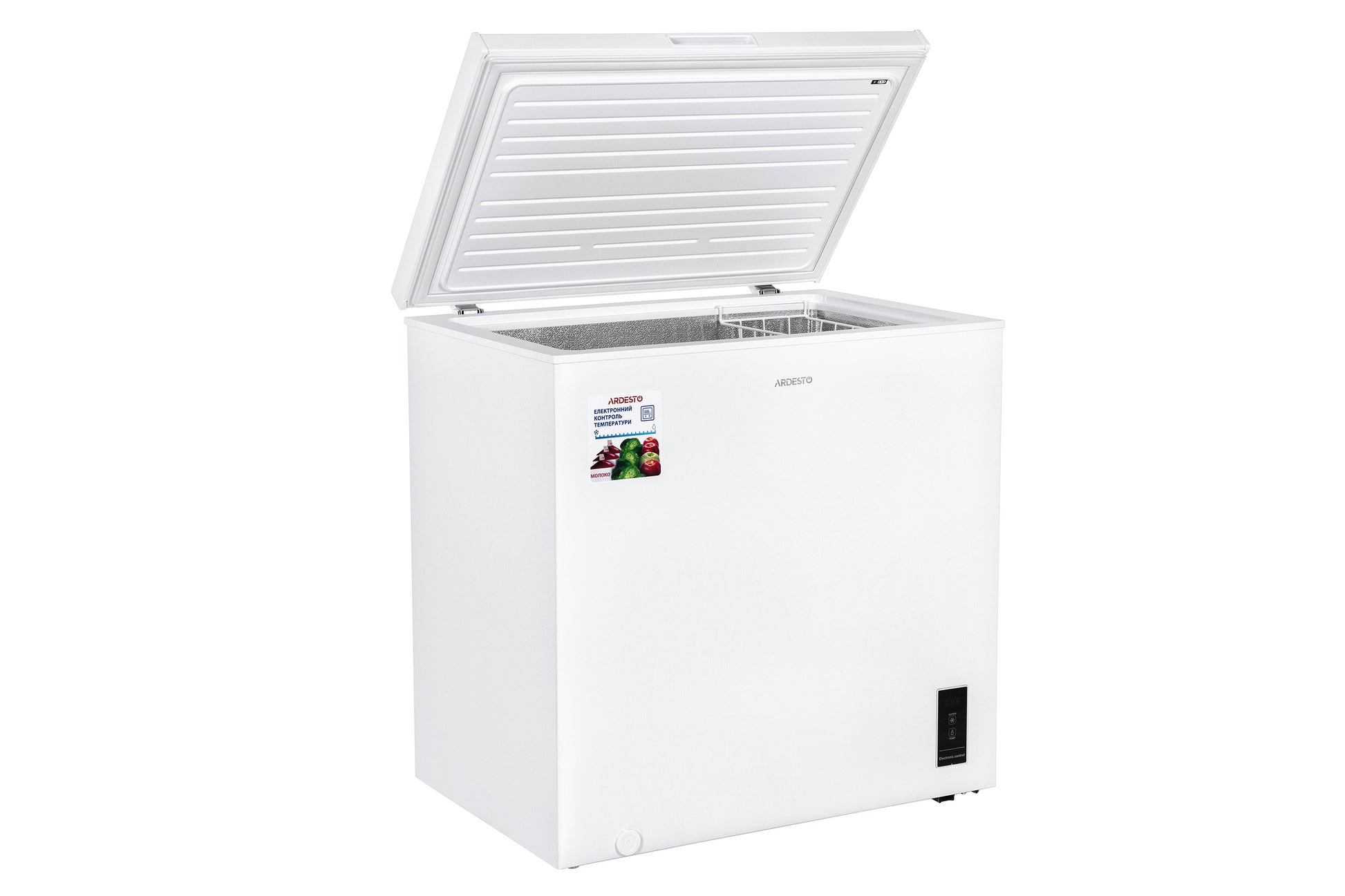 Chest freezer ARDESTO, 85x81.6x55, 198L, A+, ST, display ext, ref mode, white