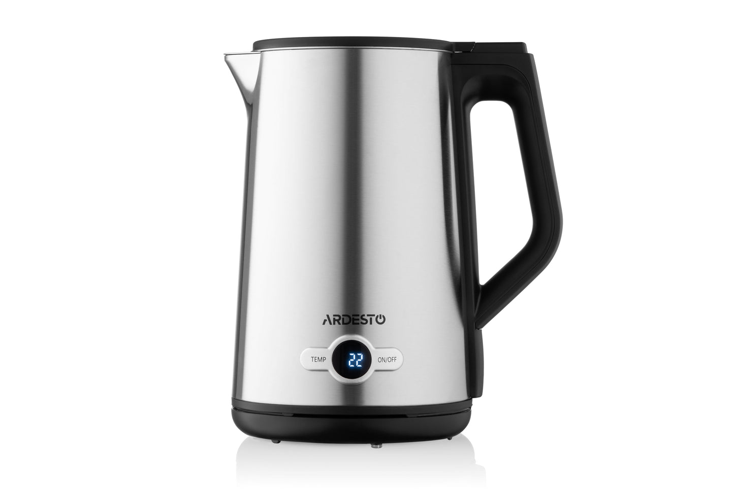 Ardesto Electric kettle  Steel Collection EKL-X52E, 1.7L, LED display, double-walled, STRIX, silver