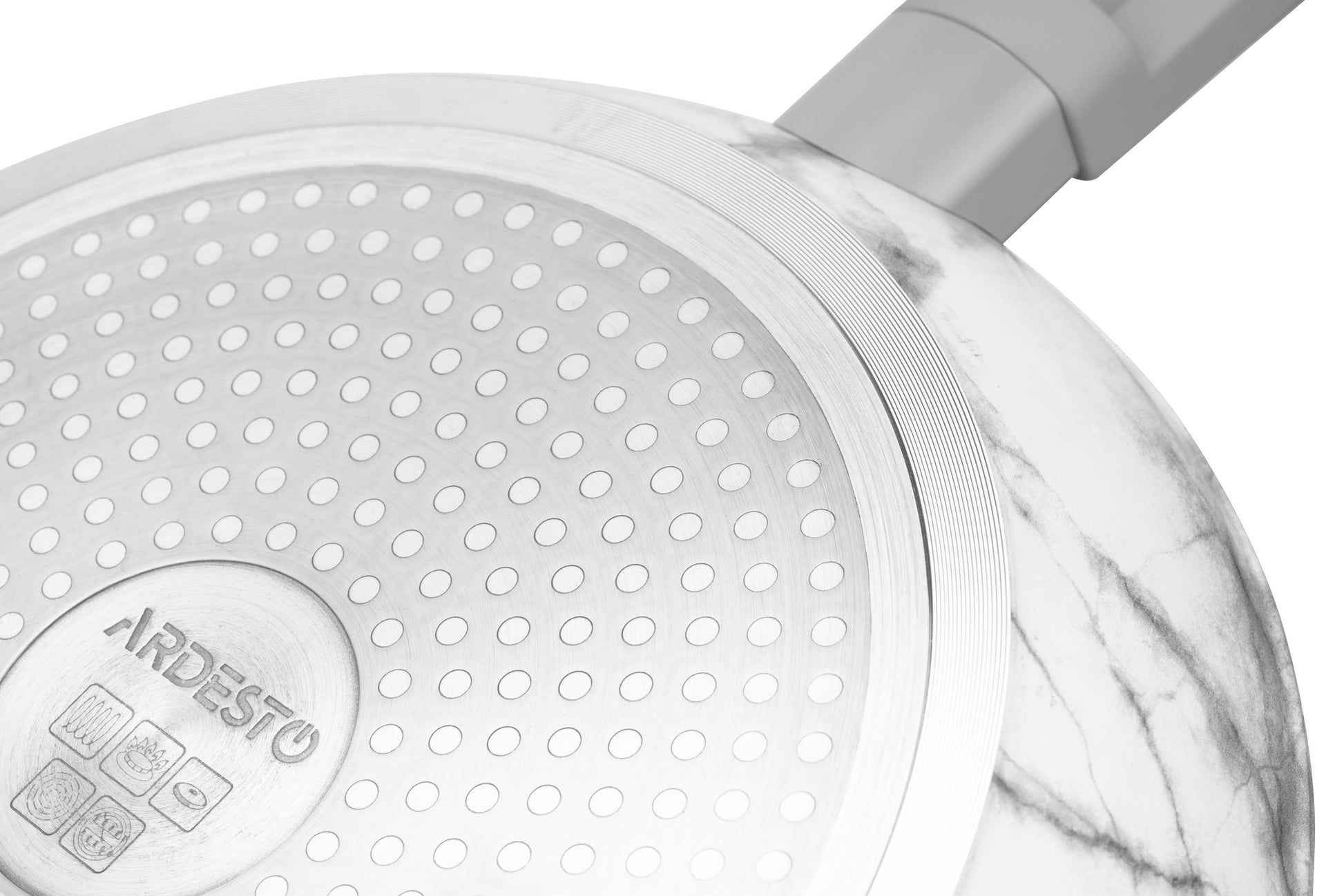 Ardesto Fry pan Gemini Marmo, 26cm, aluminium, gray