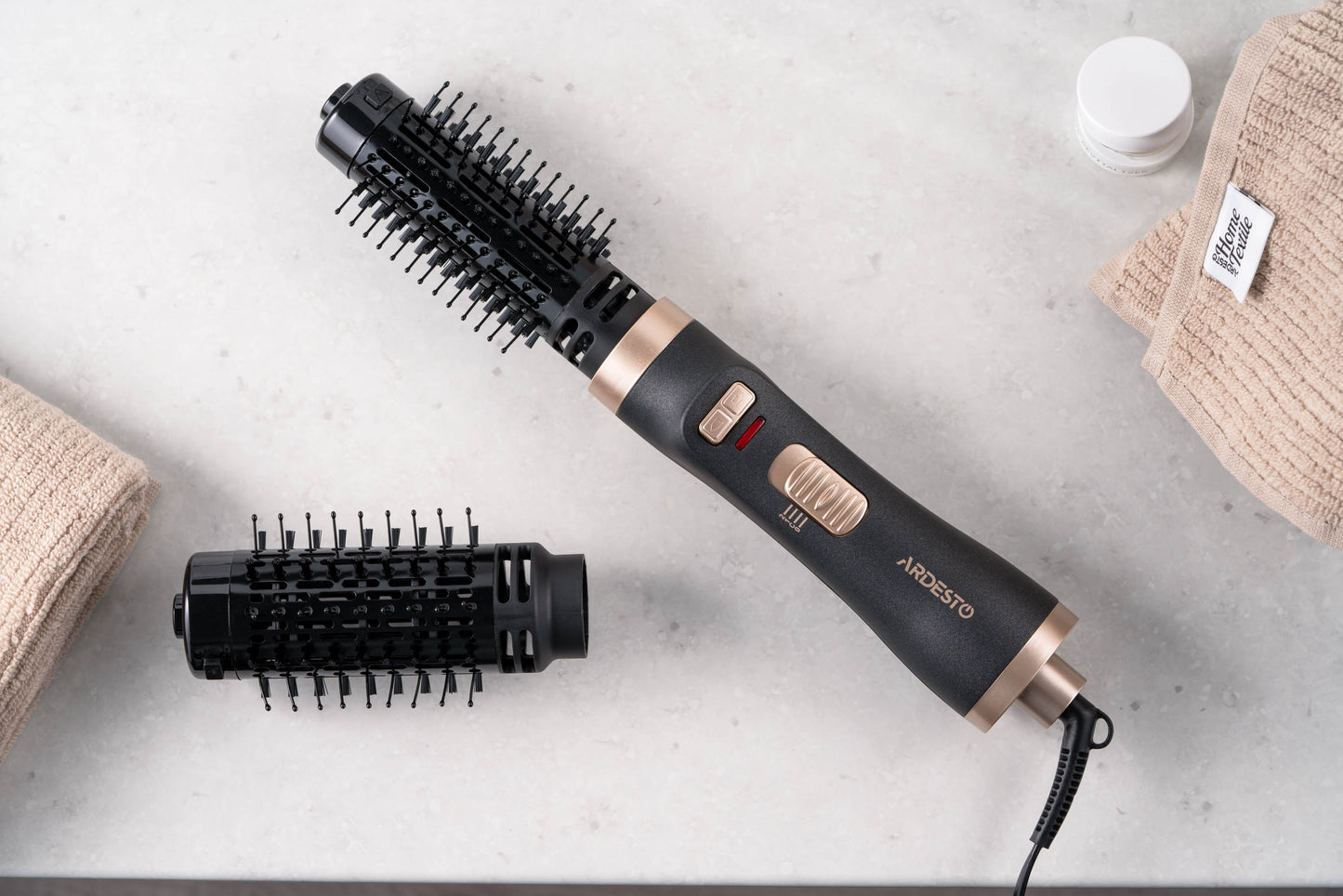 Ardesto Hair dryer brush , 2W, 2 modes, black