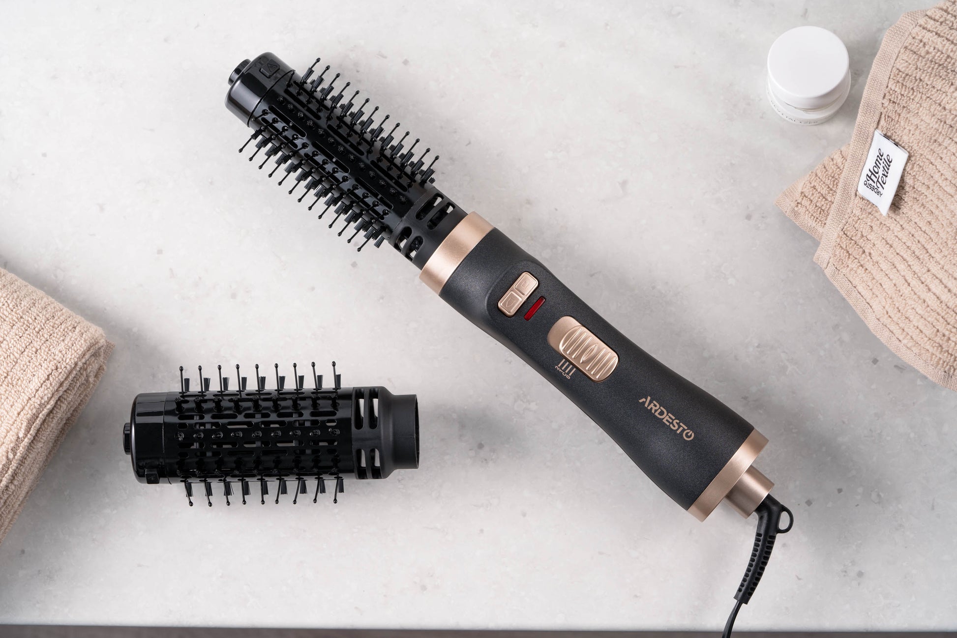 Ardesto Hair dryer brush , 2W, 2 modes, black