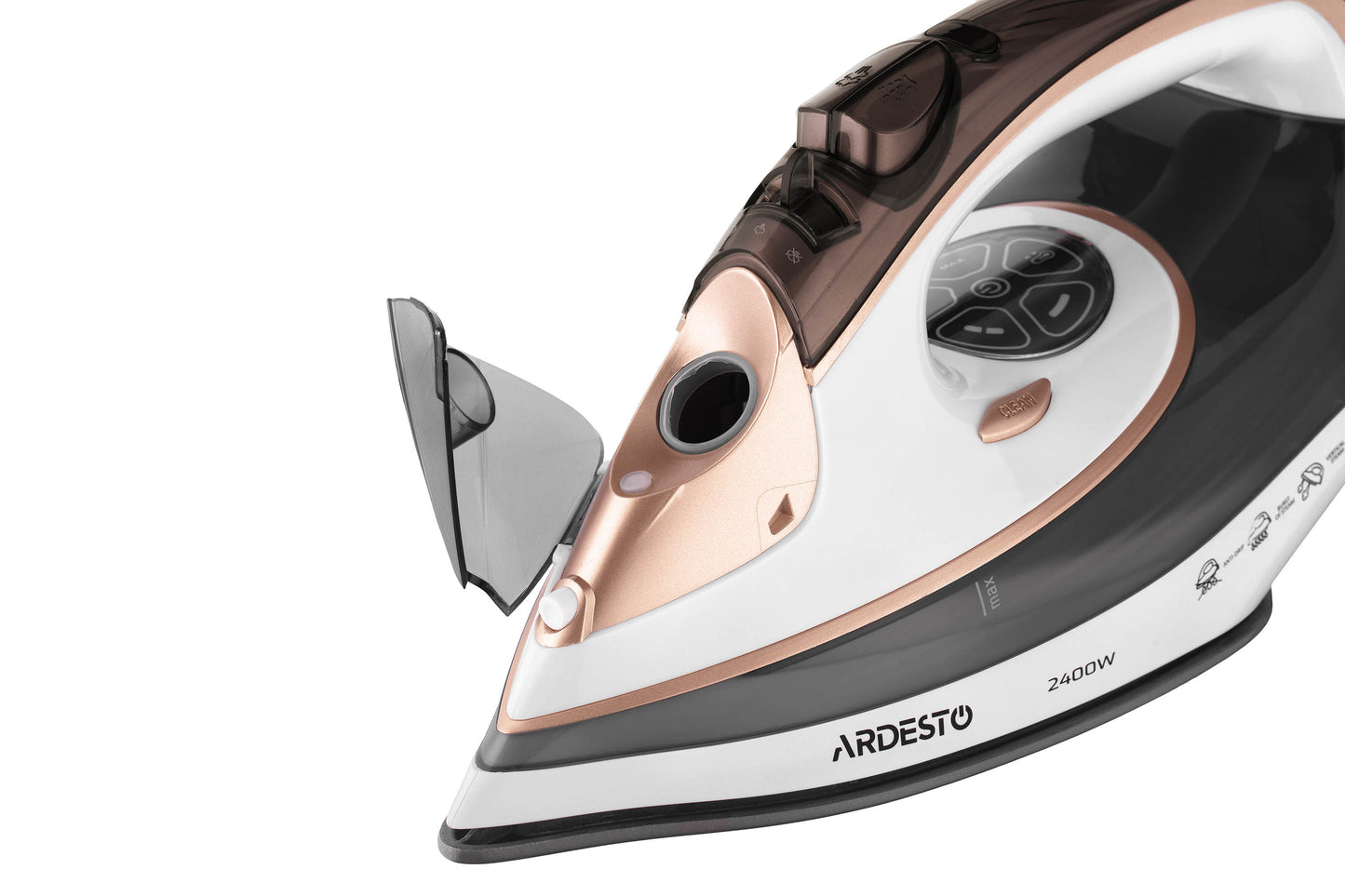 Ardesto Iron IR-B2245-E, 2400W, 400ml, steam boost, electric management, ceramic soleplate, white-grey