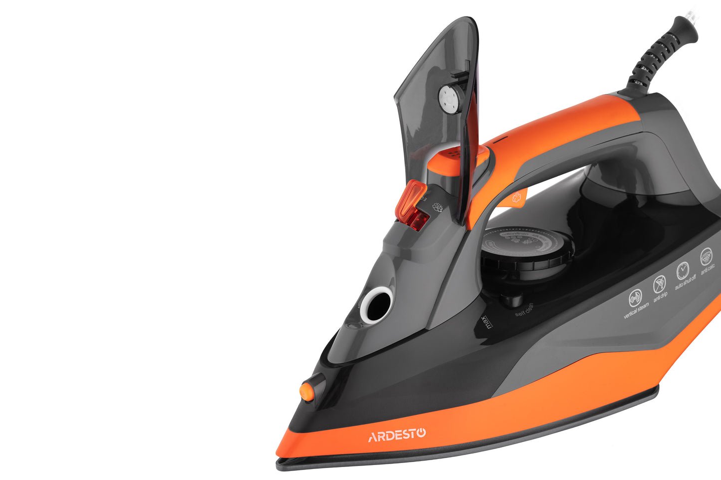 Ardesto Iron  IR-C2233-GR, 2200W, 340ml, steam boost, ceramic soleplate, black-orange