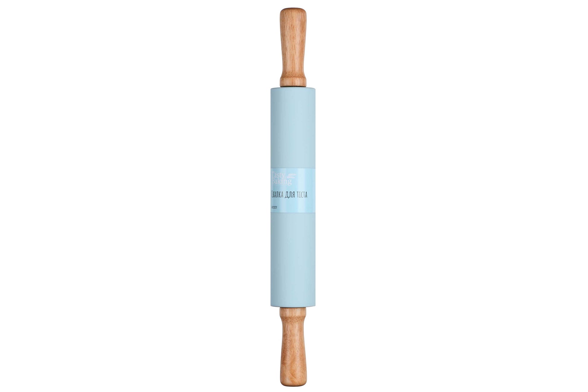 Ardesto Rolling Pin Tasty baking , blue, 43,5 cm, silicone, wood.