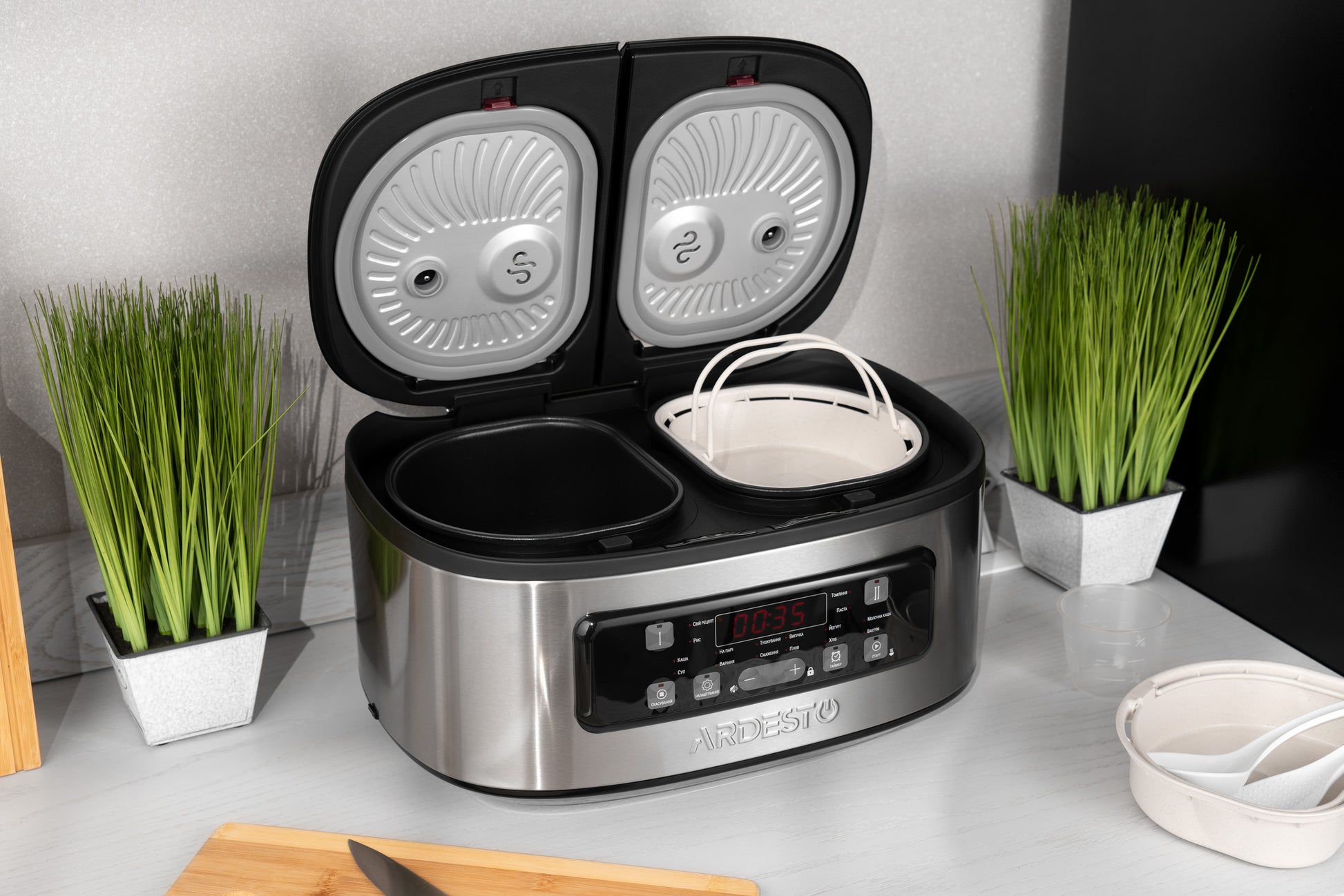 Ardesto Multicooker DMC-SA1212SB 2 pots/silver-black
