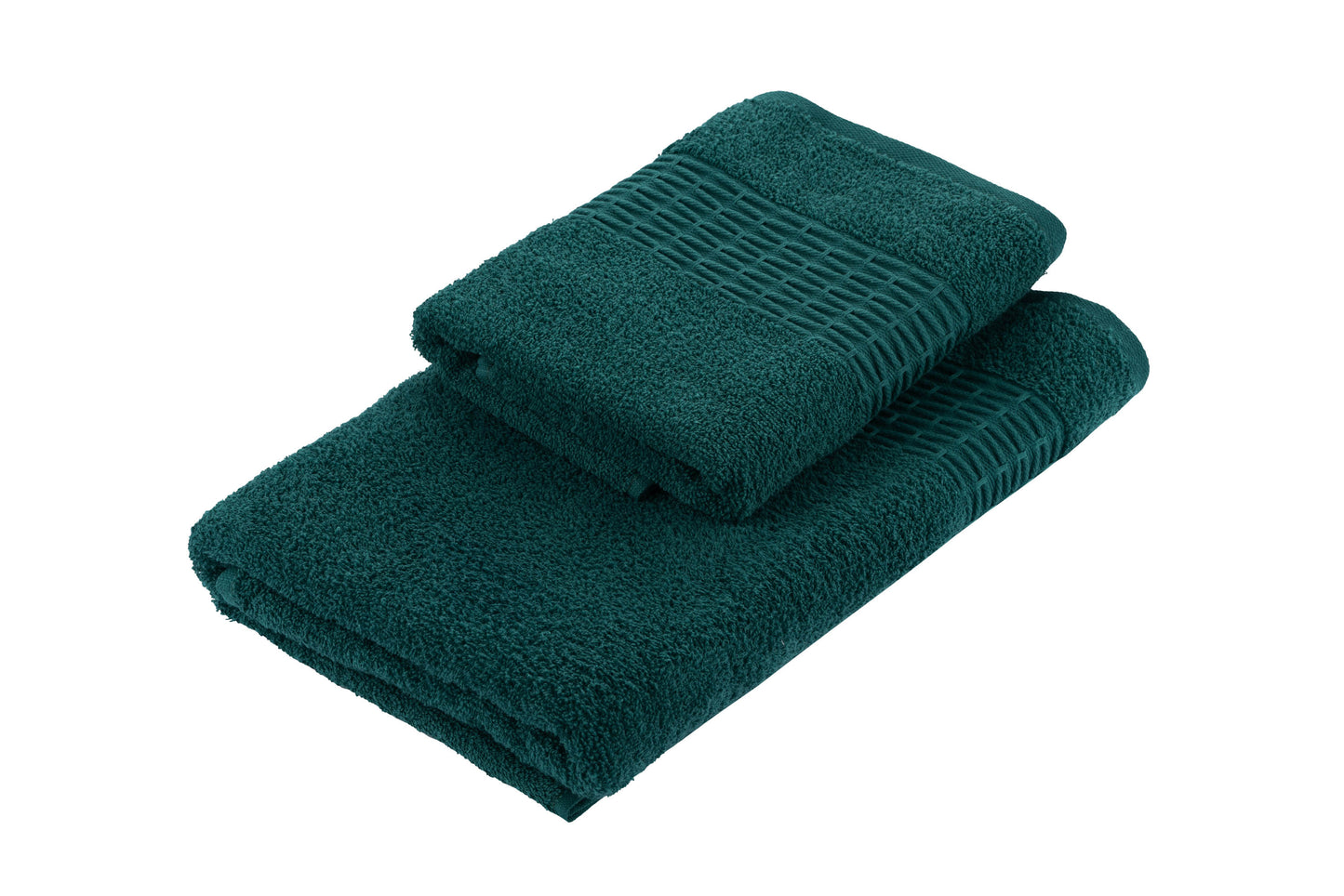 Ardesto Terry towel set Lotus, 50х90cm, 70х140cm, 2pcs, 100% cotton, dark green