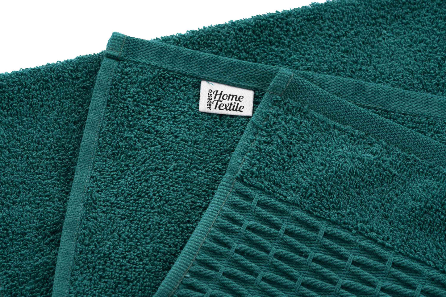 Ardesto Terry towel set Lotus, 50х90cm, 70х140cm, 2pcs, 100% cotton, dark green
