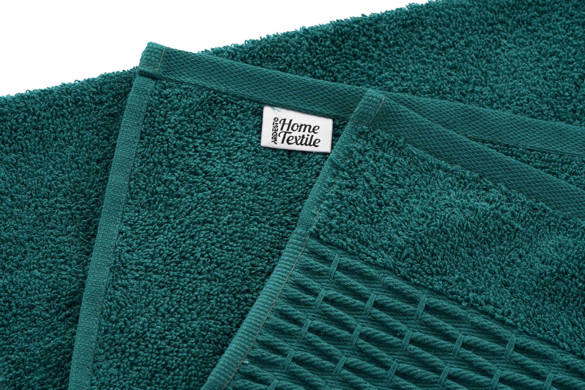 Ardesto Terry towel set Lotus, 50х90cm, 70х140cm, 2pcs, 100% cotton, dark green