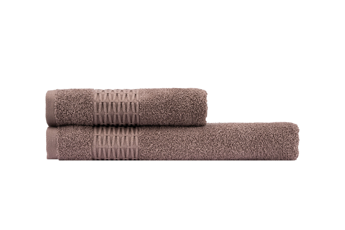 Ardesto Terry towel set Lotus, 50х90cm, 70х140cm, 2pcs, 100% cotton, brown