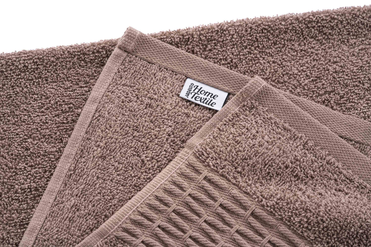 Ardesto Terry towel set Lotus, 50х90cm, 70х140cm, 2pcs, 100% cotton, brown