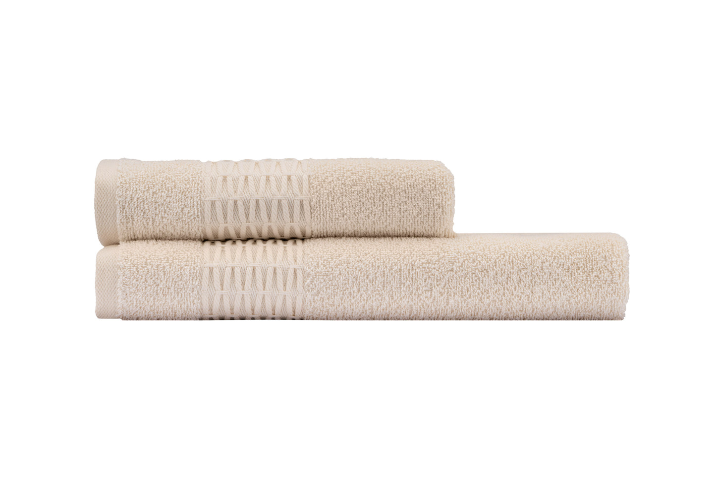Ardesto Terry towel set Lotus, 50х90cm, 70х140cm, 2pcs, 100% cotton, ivory