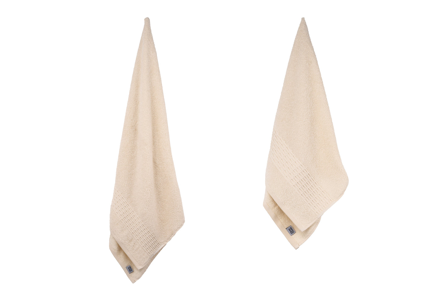 Ardesto Terry towel set Lotus, 50х90cm, 70х140cm, 2pcs, 100% cotton, ivory