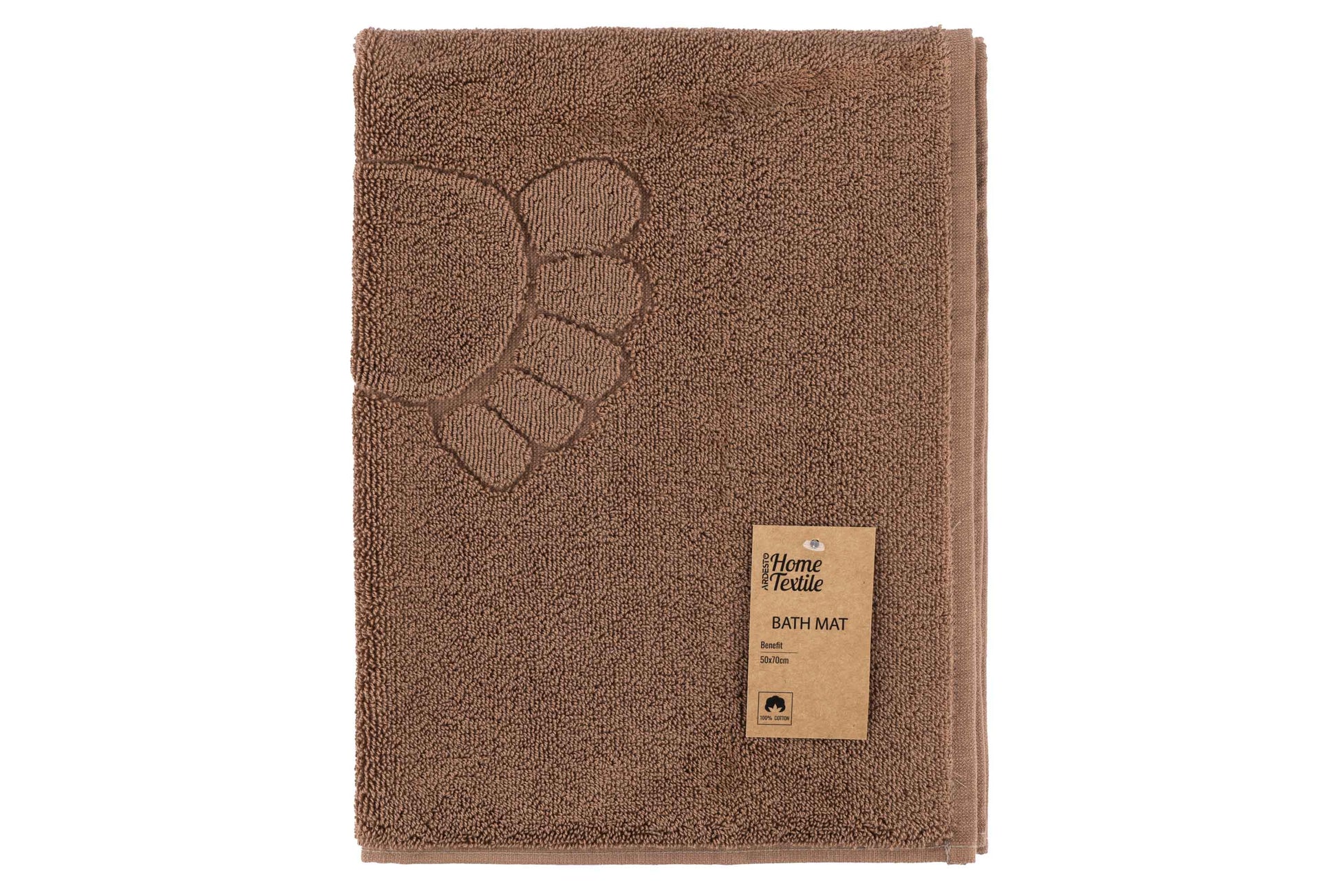 Ardesto Terry towel for feet Benefit, 50х70cm, 100% cotton, brown