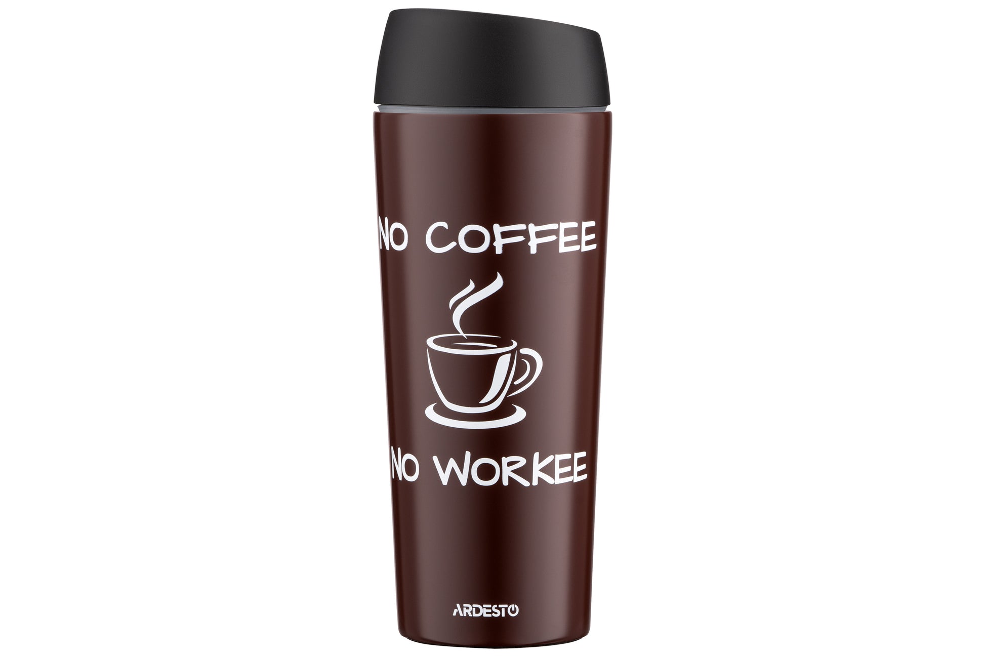 Ardesto Travel mug Coffee Time, 450ml, stainless steel, brown