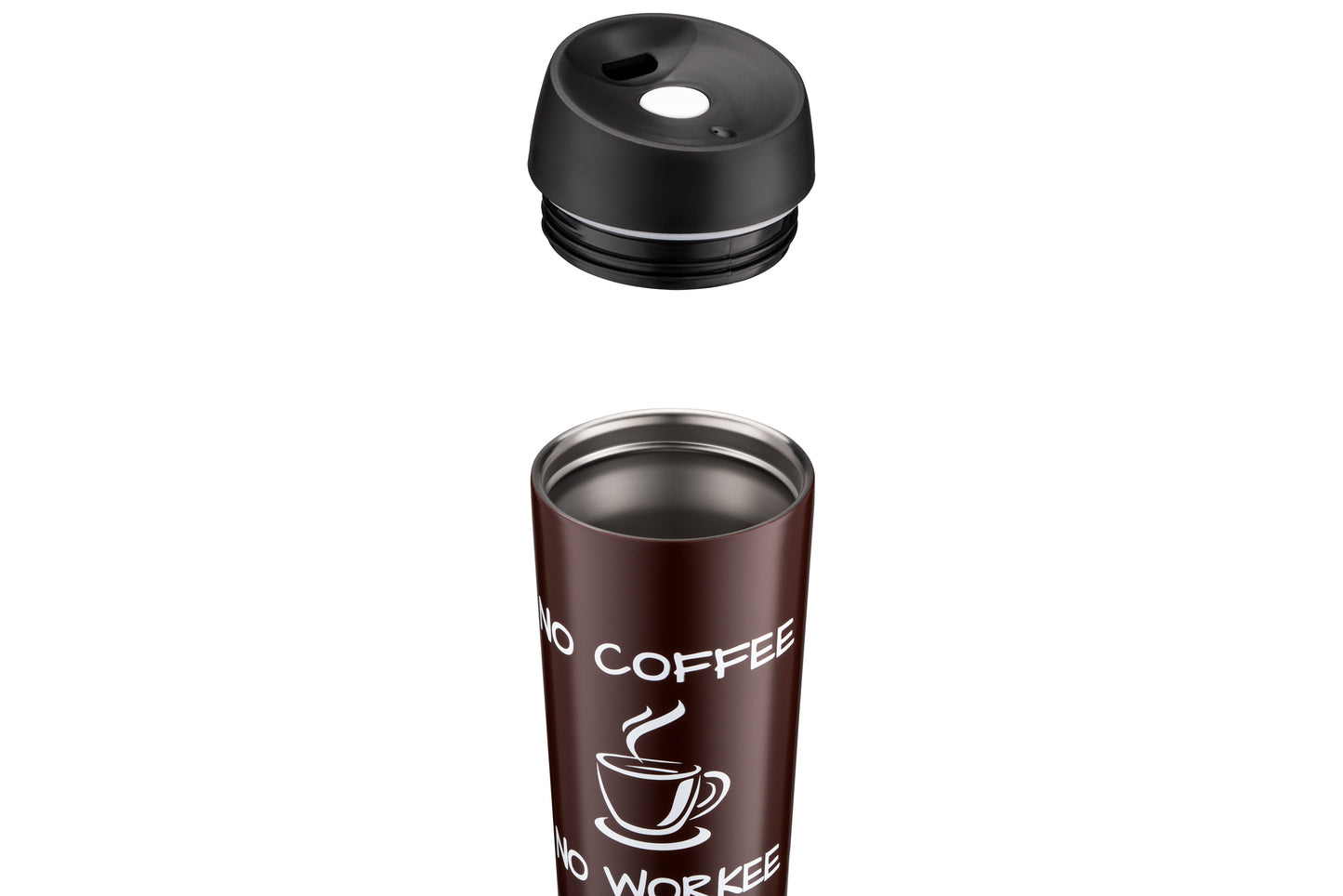 Ardesto Travel mug Coffee Time, 450ml, stainless steel, brown
