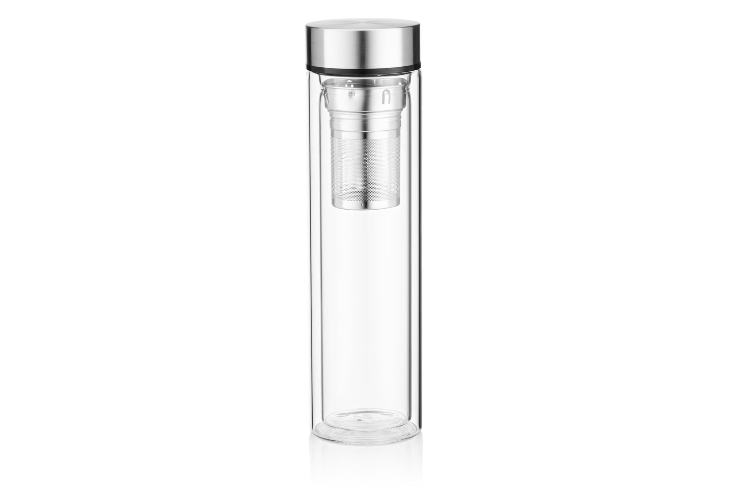 Ardesto Double wall Bottle, 450ml, borosilicate glass, stainless steel