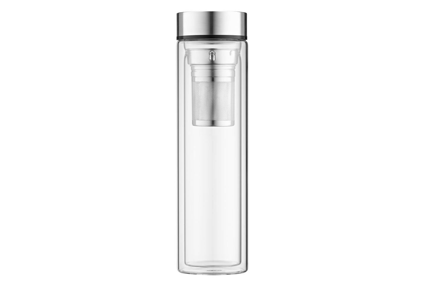 Ardesto Double wall Bottle, 450ml, borosilicate glass, stainless steel