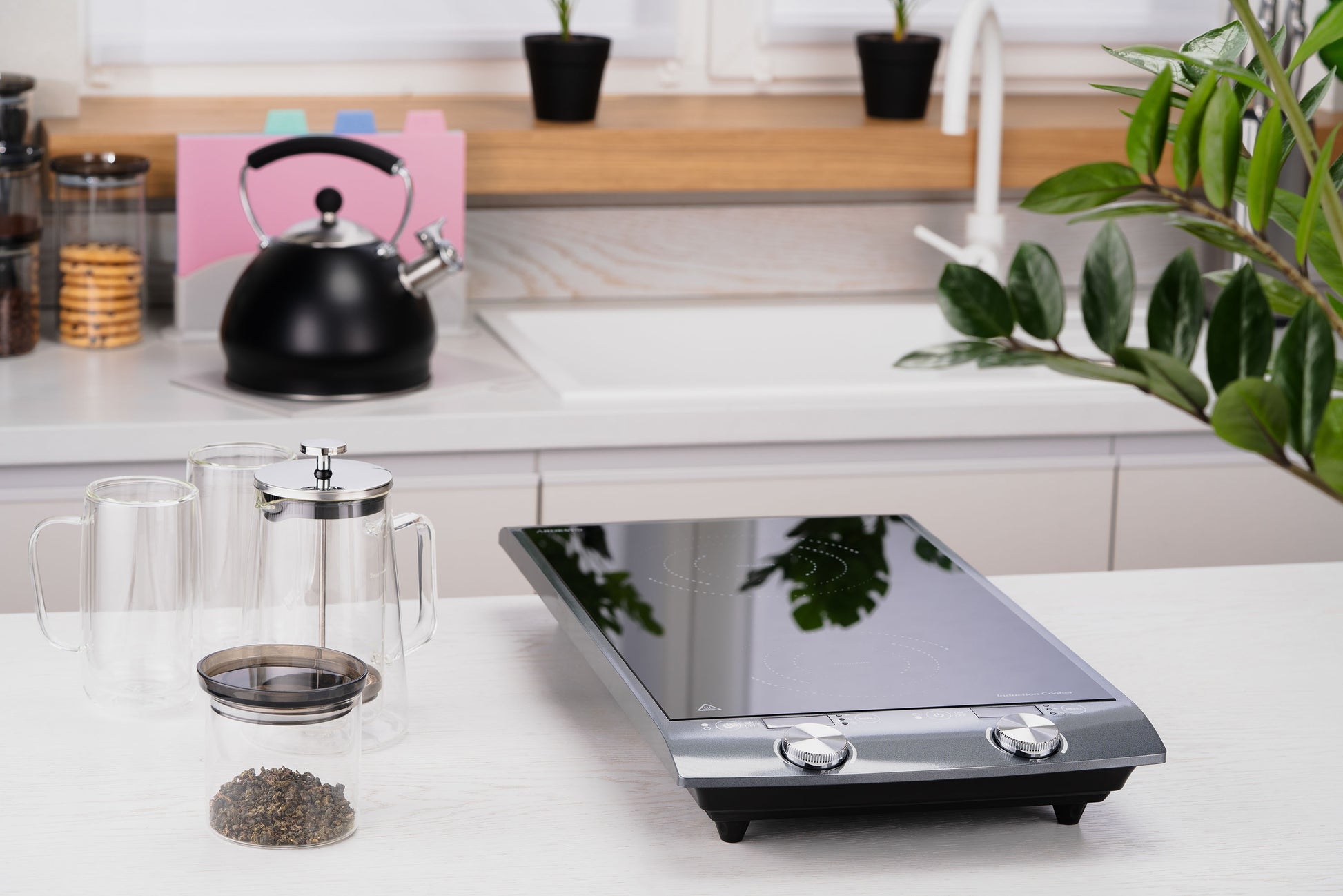 ARDESTO ICS-B216 electric cooking plate with two hob eyes with total power of 2900 W, combined control