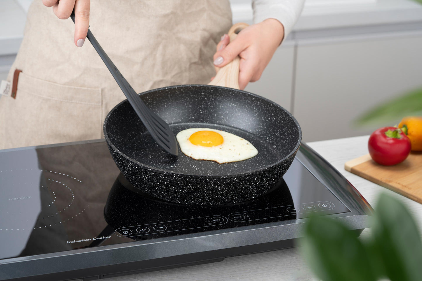 Ardesto Deep Fry pan Midori 24cm, aluminium, black