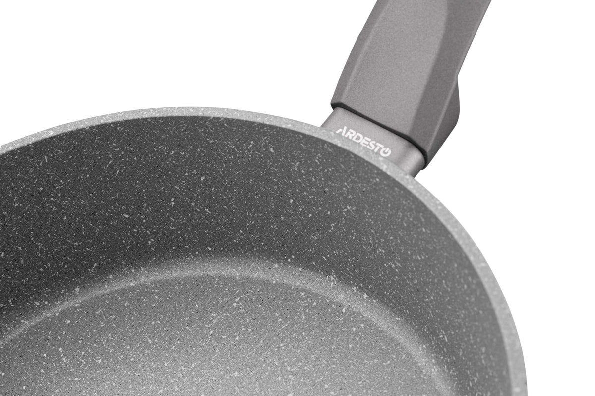 Ardesto Deep Fry pan with lid Gemini Gourmet Apulia, 26cm, aluminium, gray