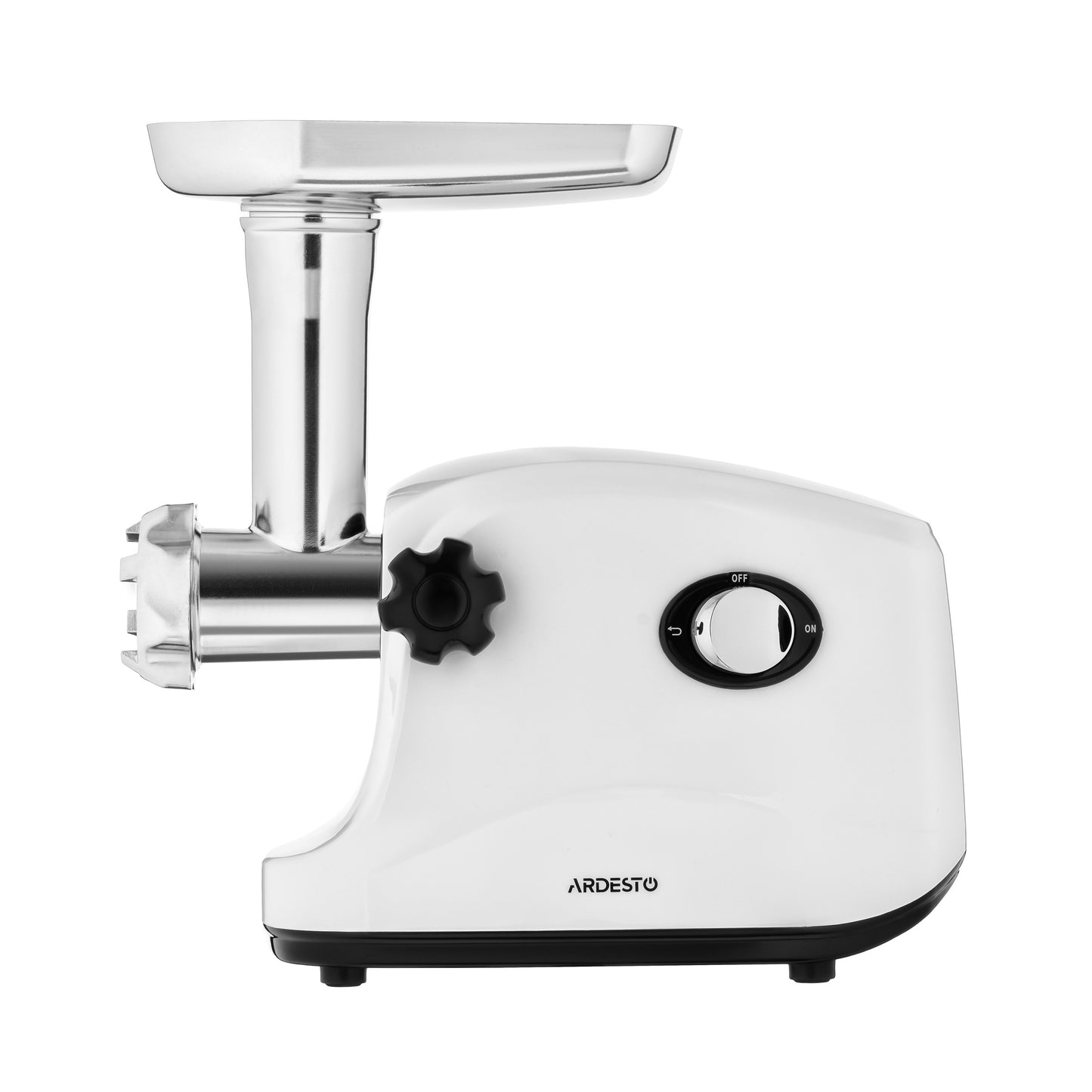 ARDESTO Meat grinder , 1600W, 1.6kg/min, 3 cutting plates, sausages nozzle, plastik, white