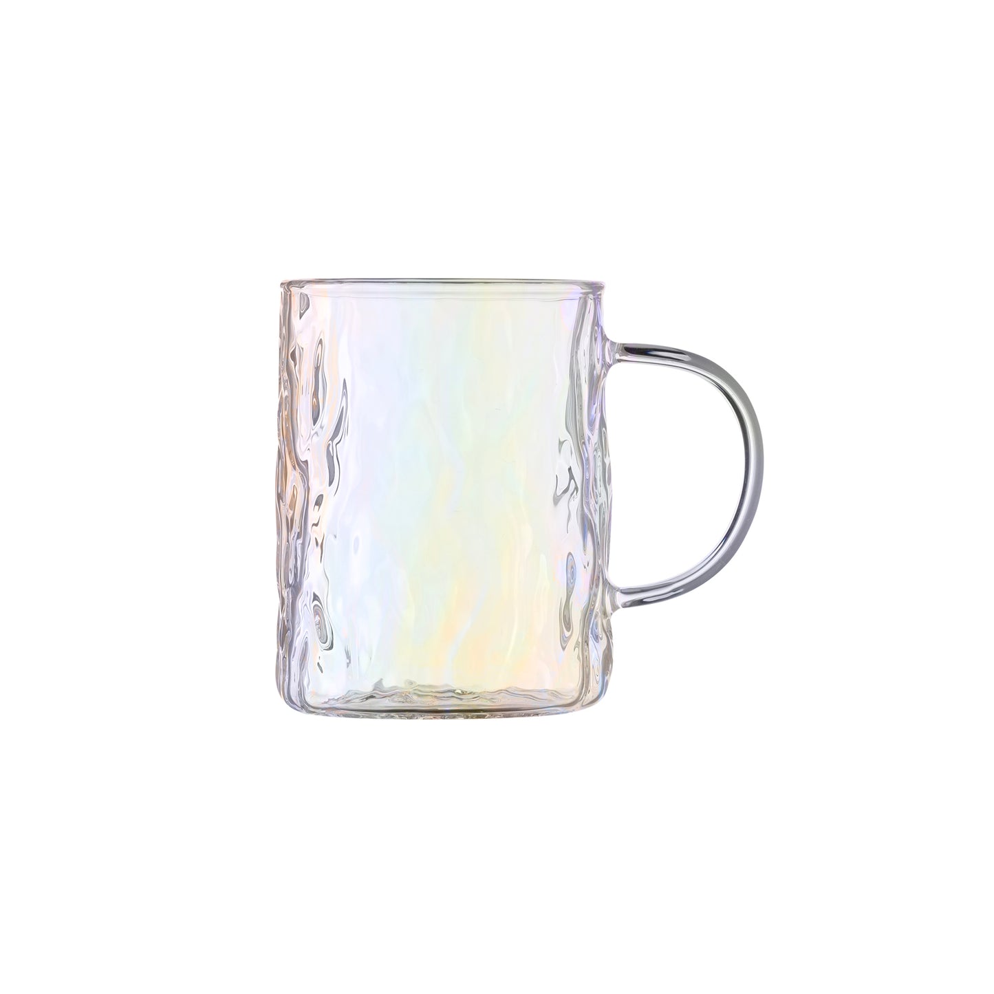 Ardesto Set of cups Shine mix, 260ml, 4pcs, borosilicate glass, transparent, golden, grey, pearlescent