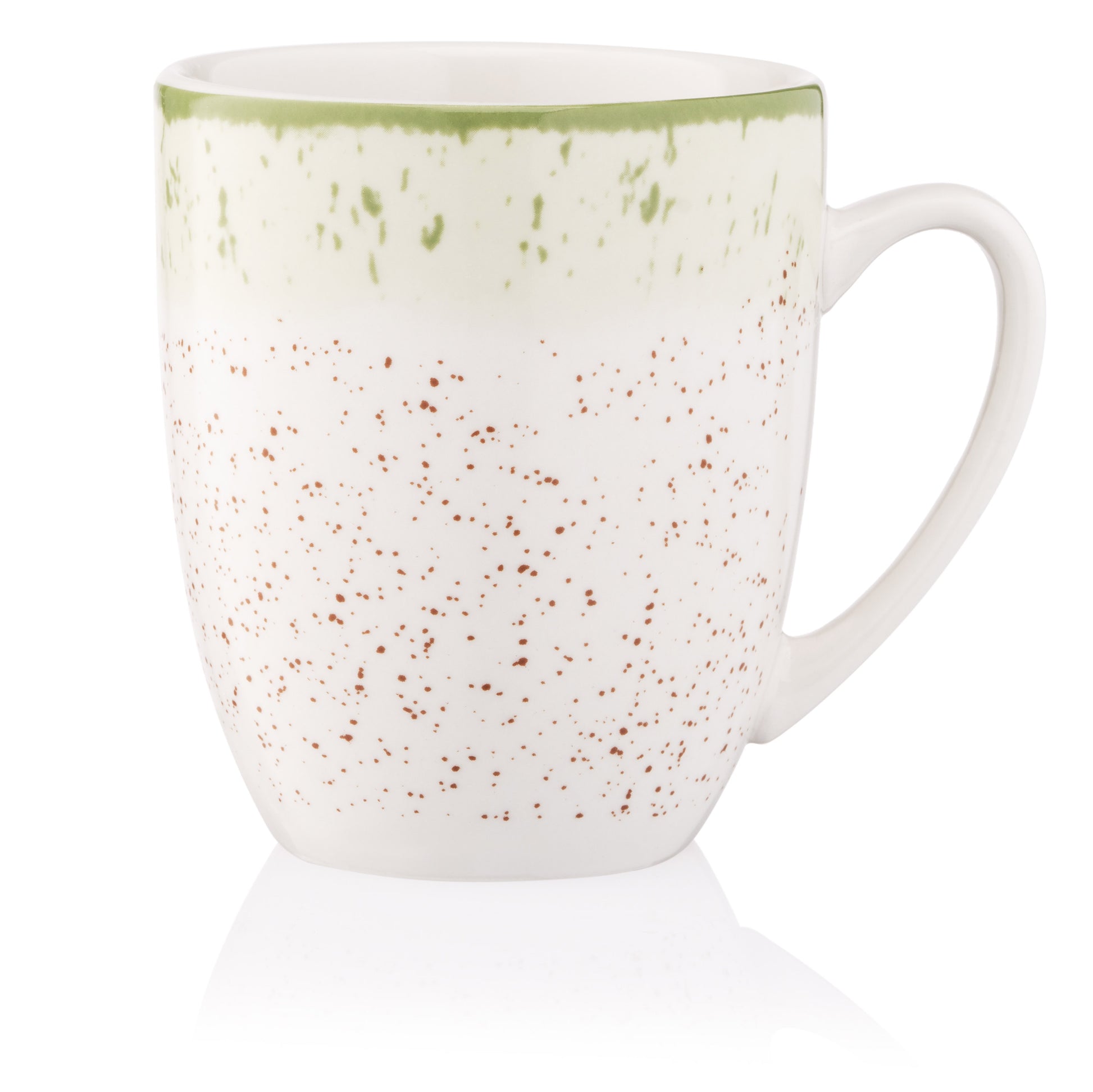 Ardesto Mug Siena, 360ml, porcelain, white-green