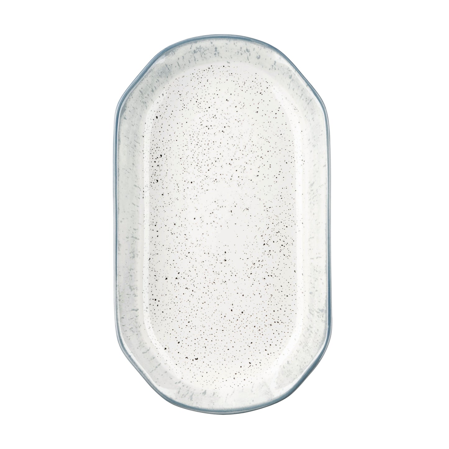 Ardesto Plate Siena, 32х18cm, porcelain, oval, white-gray