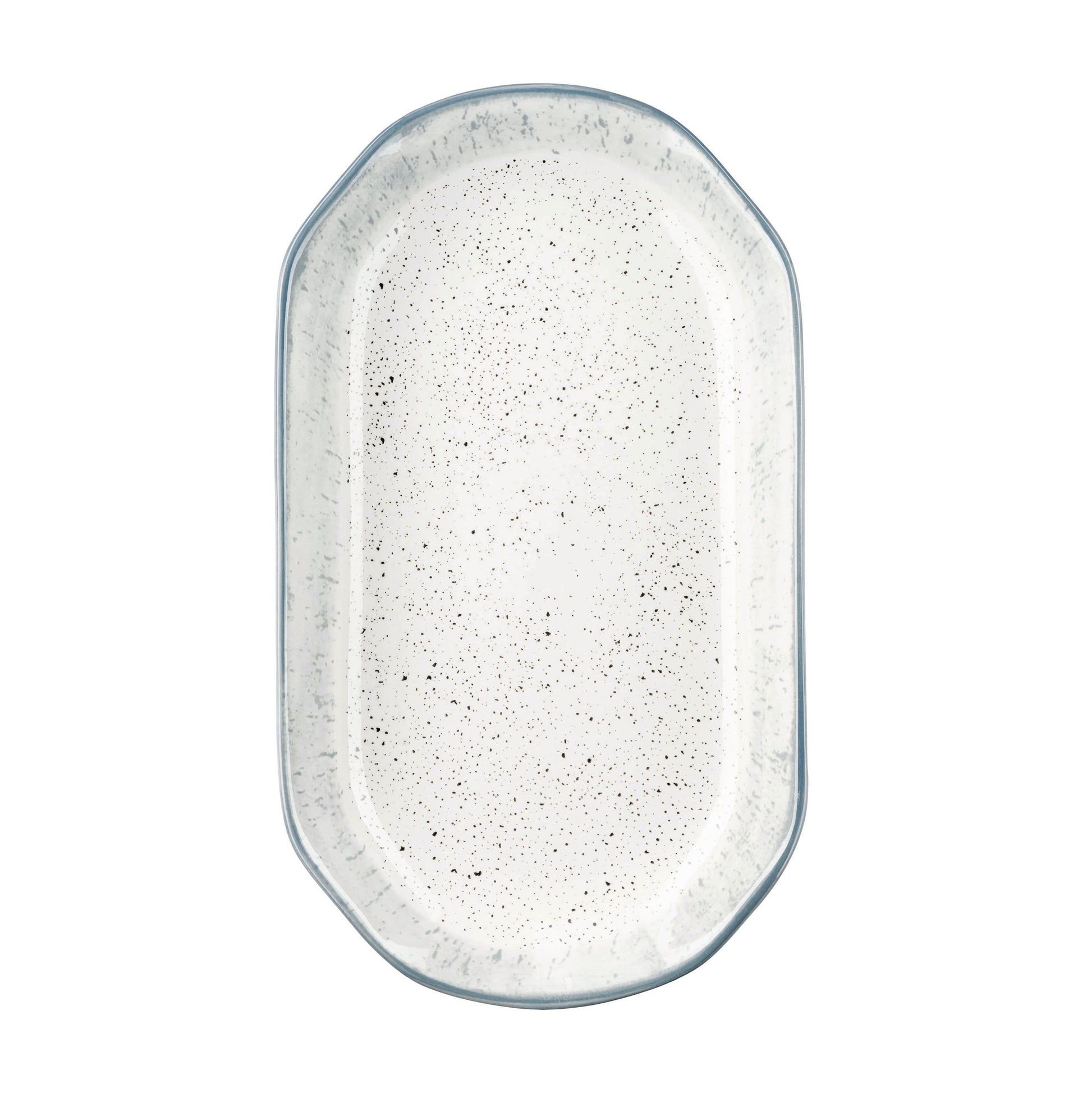 Ardesto Plate Siena, 32х18cm, porcelain, oval, white-gray