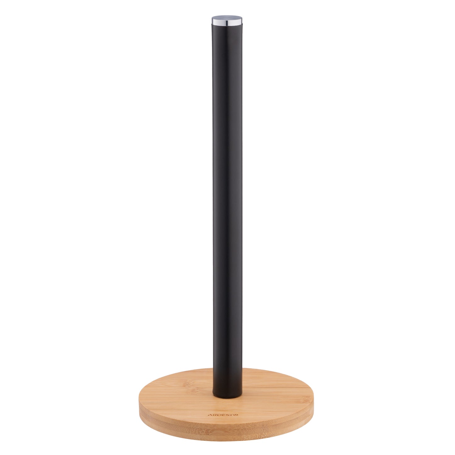 Ardesto Paper Towel Holder Midori 15х34cm, metal, bamboo, black
