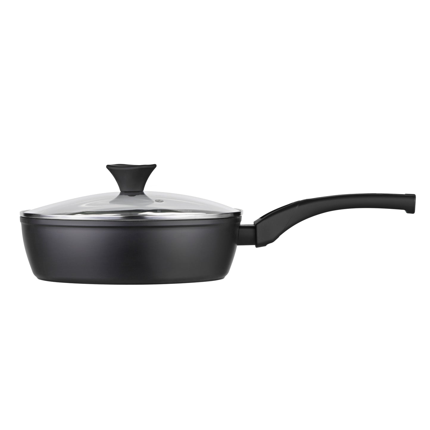 Ardesto Deep Fry pan with lid Gemini Livorno, 24cm, aluminium, black