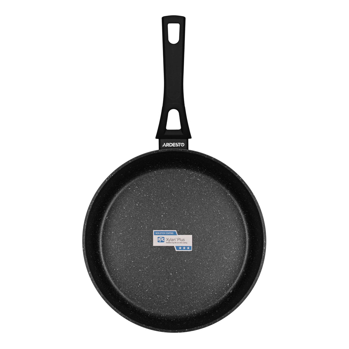 Ardesto Deep Fry pan with lid Gemini Livorno, 26cm, aluminium, black