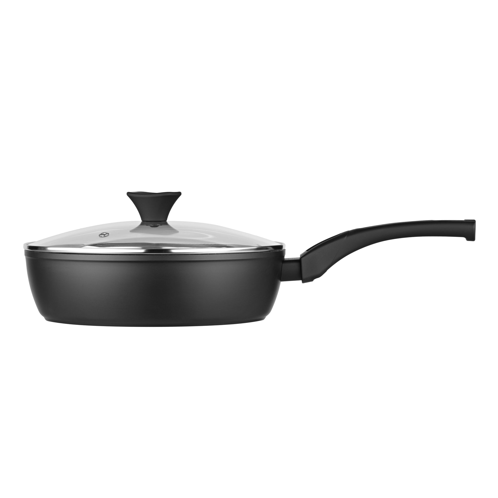 Ardesto Deep Fry pan with lid Gemini Livorno, 26cm, aluminium, black