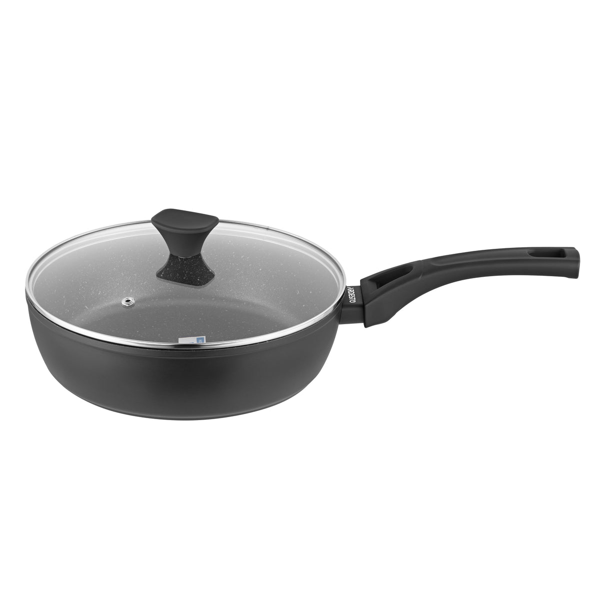 Ardesto Deep Fry pan with lid Gemini Livorno, 26cm, aluminium, black