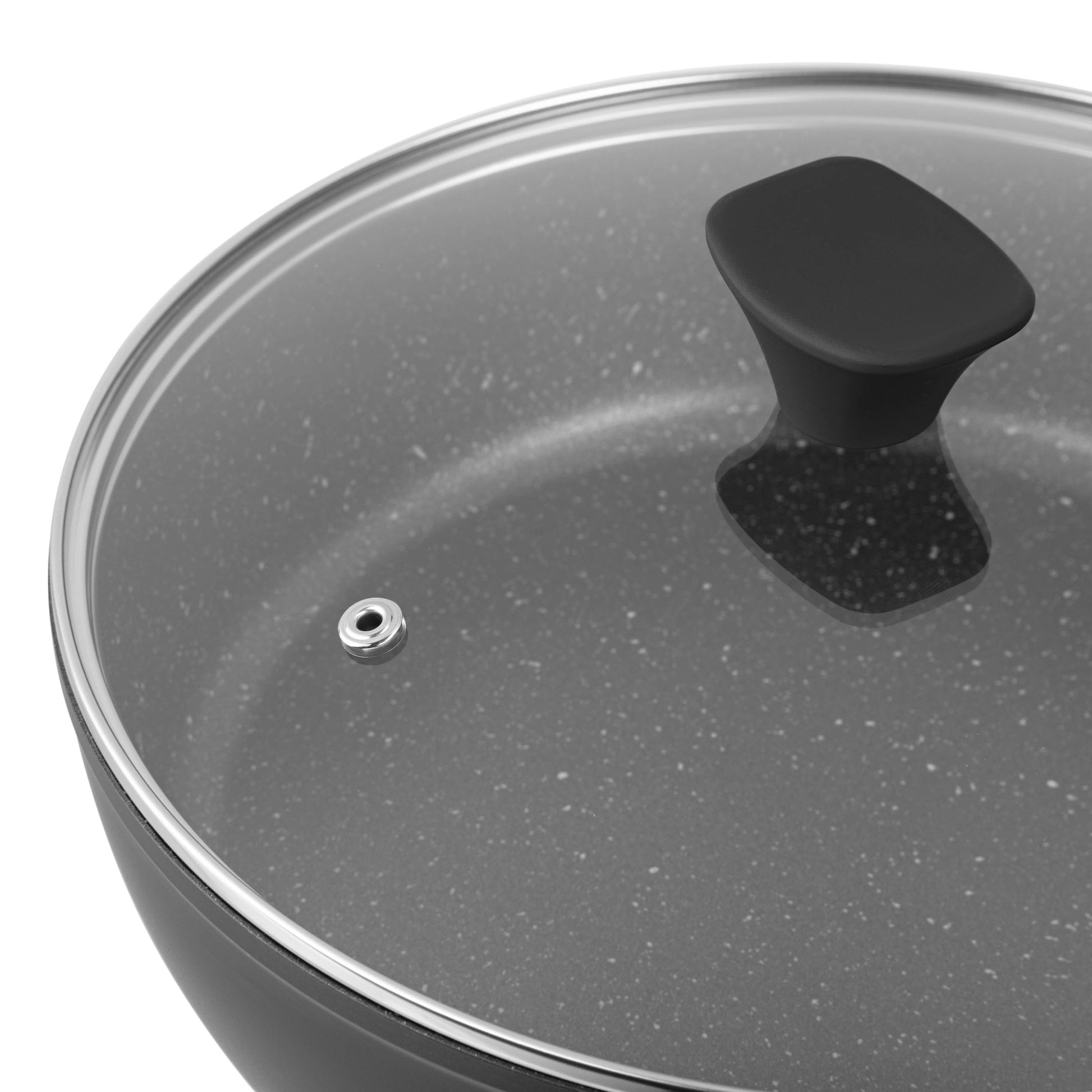 Ardesto Deep Fry pan with lid Gemini Livorno, 26cm, aluminium, black