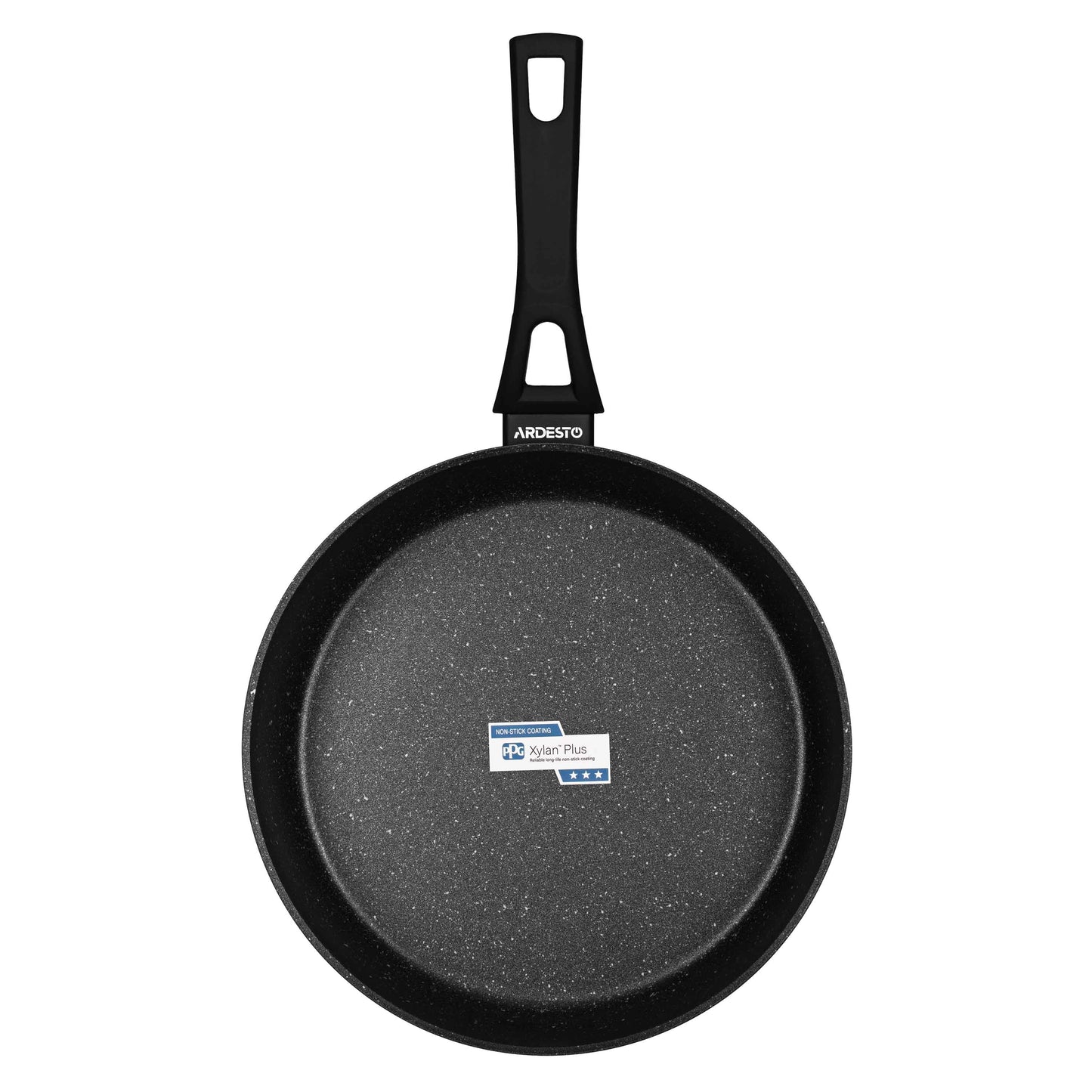 Ardesto Deep Fry pan with lid Gemini Livorno, 28cm, aluminium, black