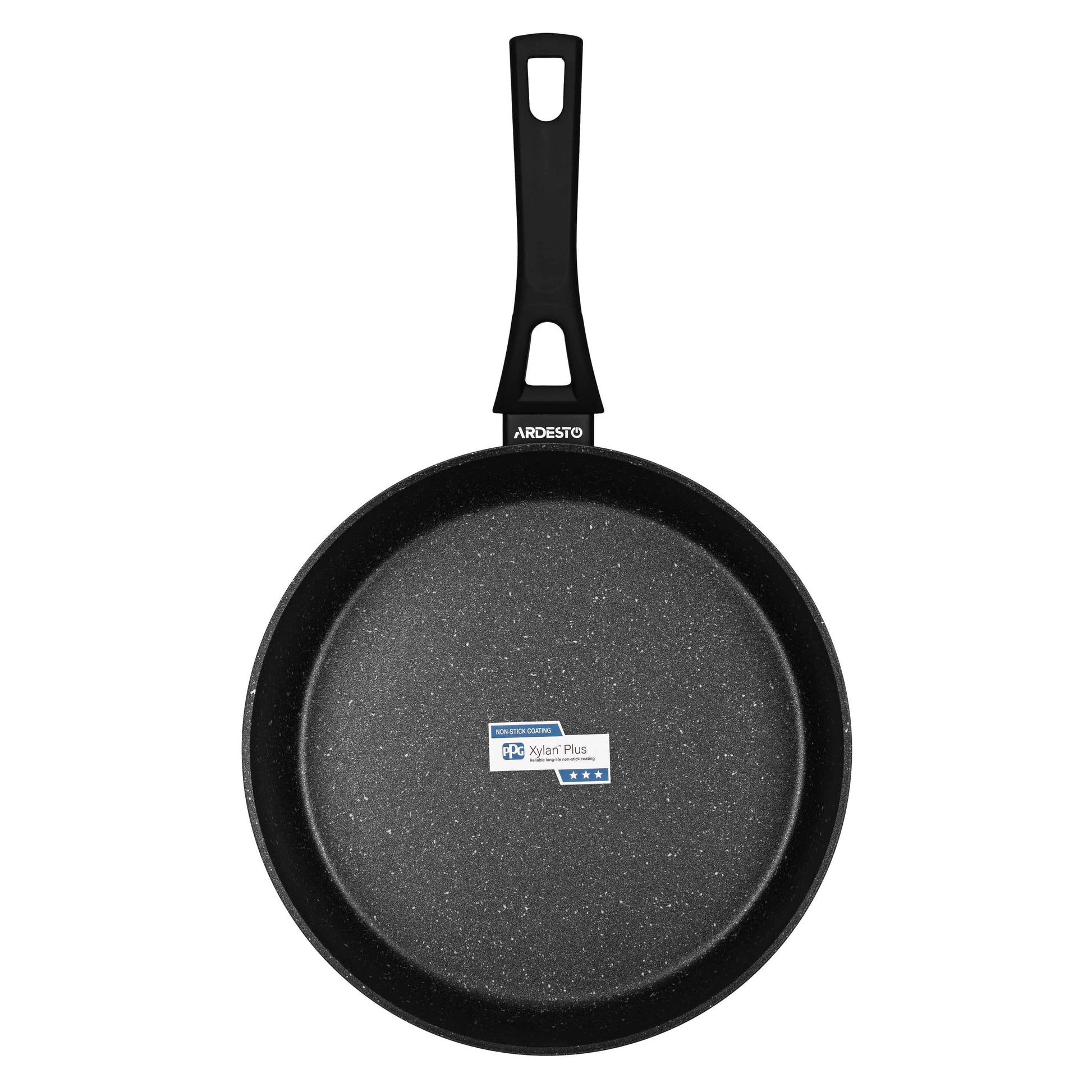 Ardesto Deep Fry pan with lid Gemini Livorno, 28cm, aluminium, black