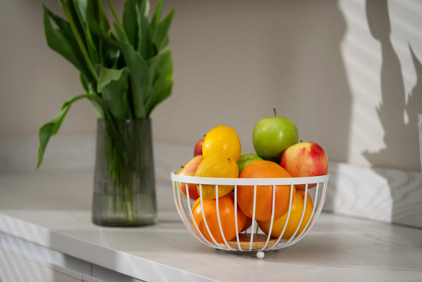 Ardesto Basket Midori 25х25х13cm, metal, wood, white