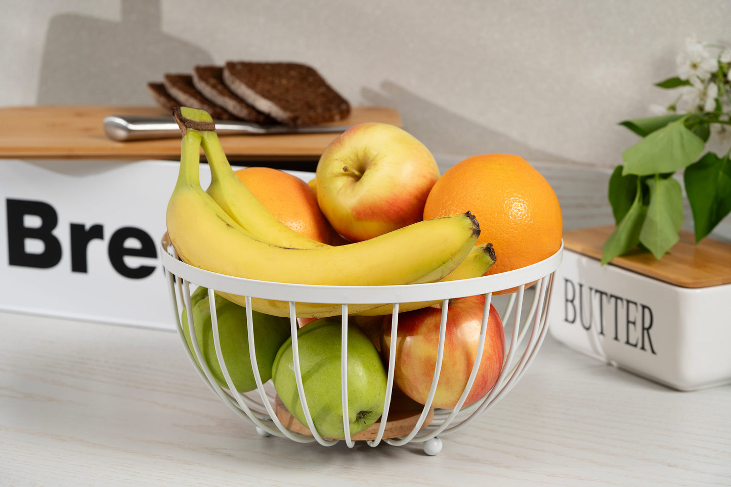 Ardesto Basket Midori 25х25х13cm, metal, wood, white