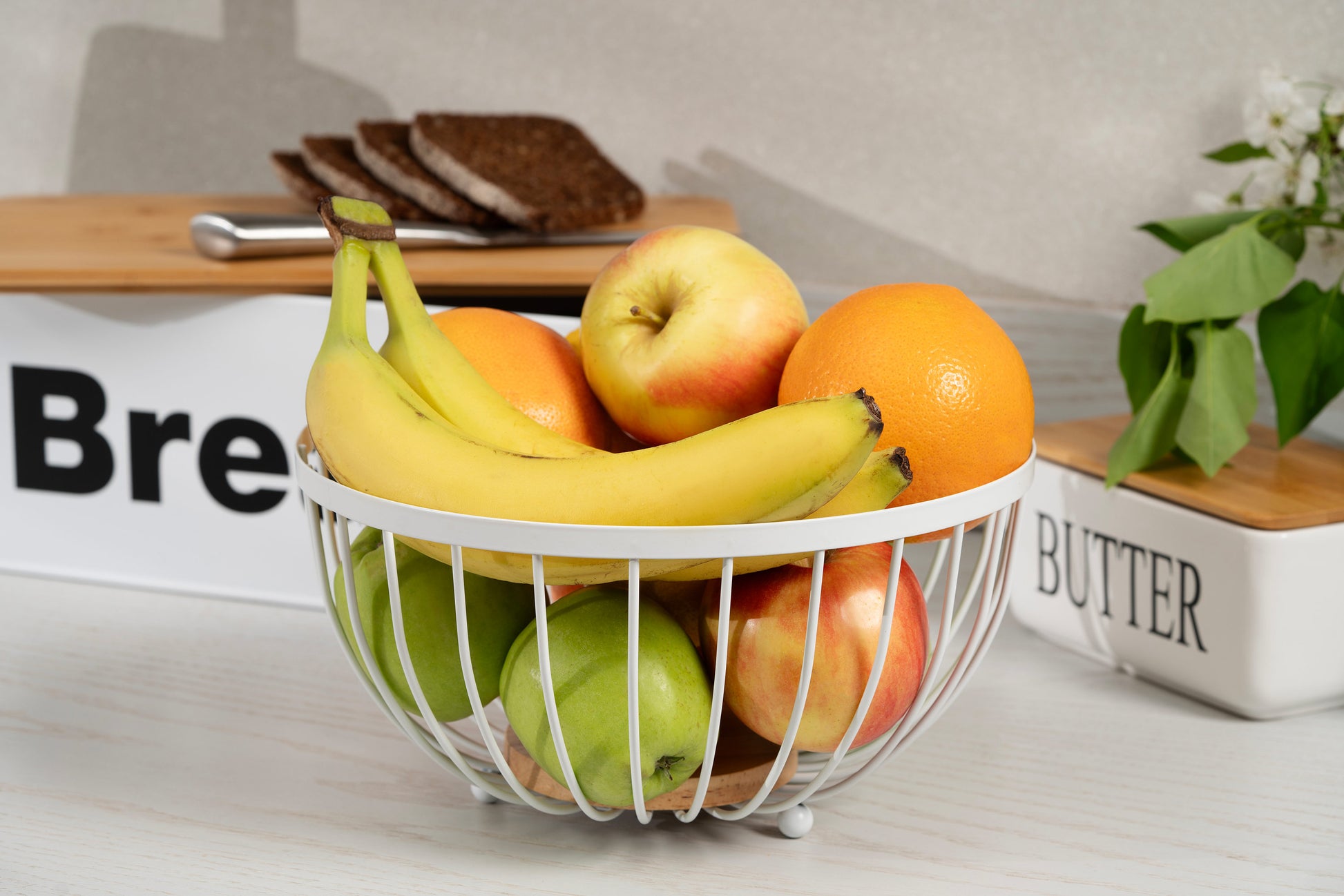 Ardesto Basket Midori 25х25х13cm, metal, wood, white