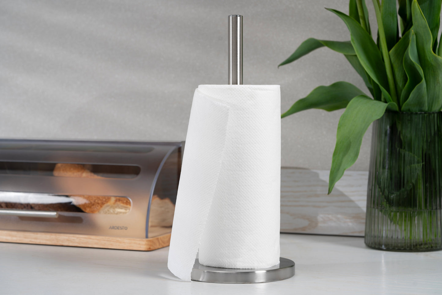 Ardesto Paper Towel Holder Gemini 15х33cm, stainless steel