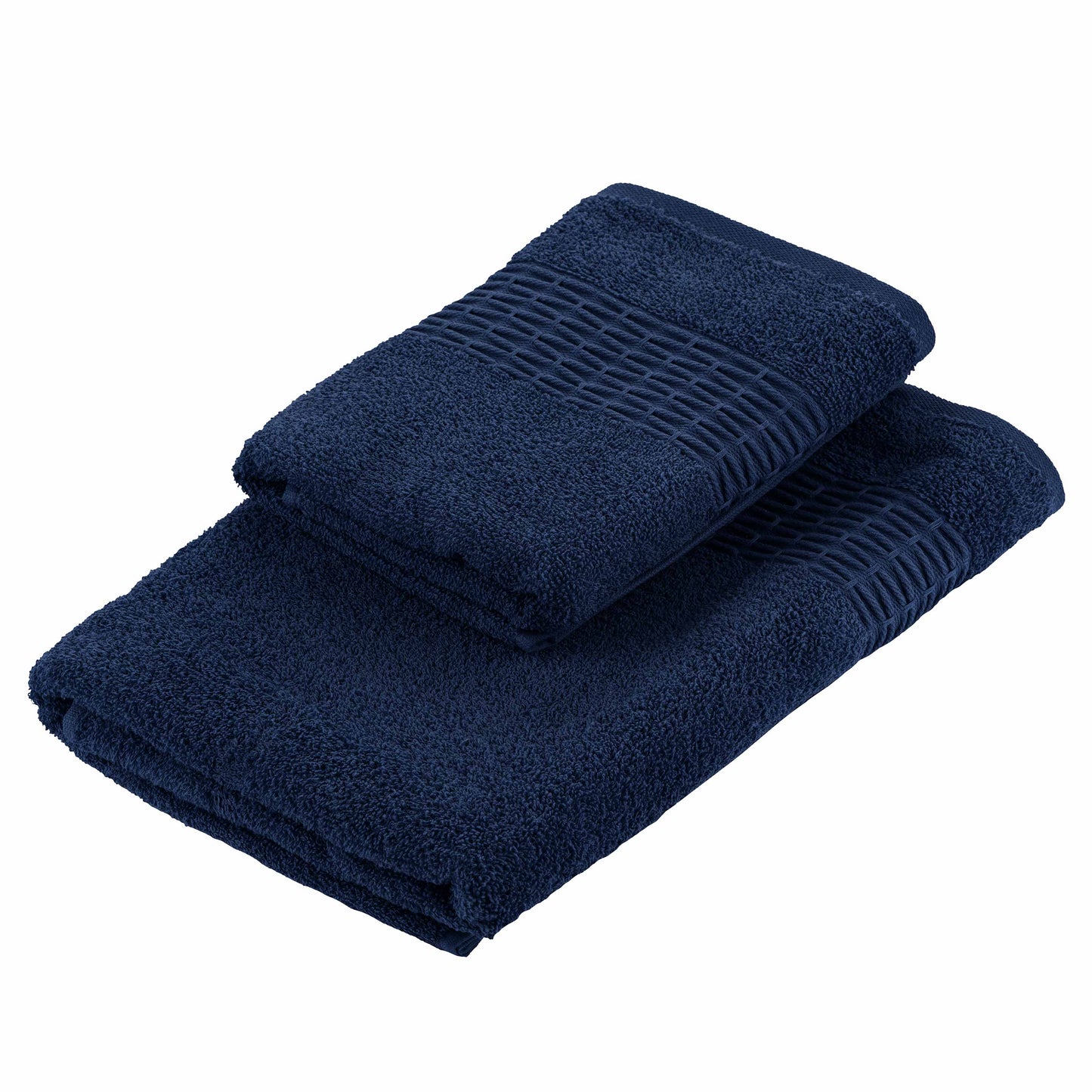 Ardesto Terry towel set Lotus 50х90cm, 70х140cm, 2pcs, 100% cotton, dark blue