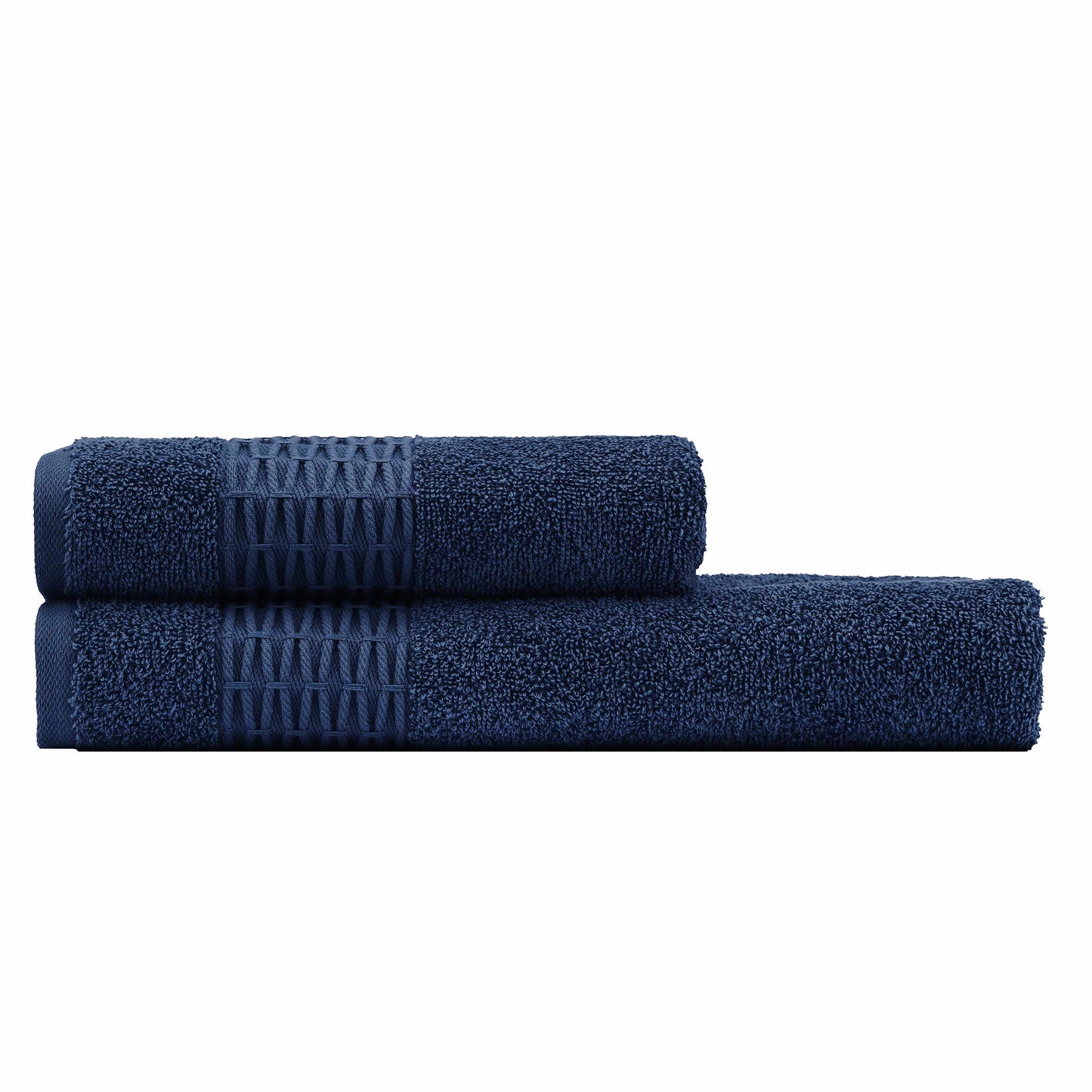 Ardesto Terry towel set Lotus 50х90cm, 70х140cm, 2pcs, 100% cotton, dark blue