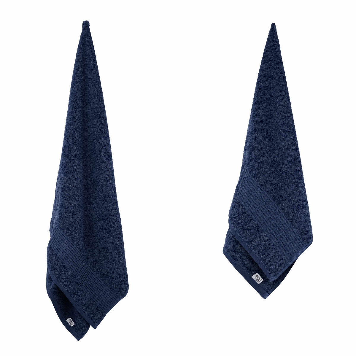 Ardesto Terry towel set Lotus 50х90cm, 70х140cm, 2pcs, 100% cotton, dark blue