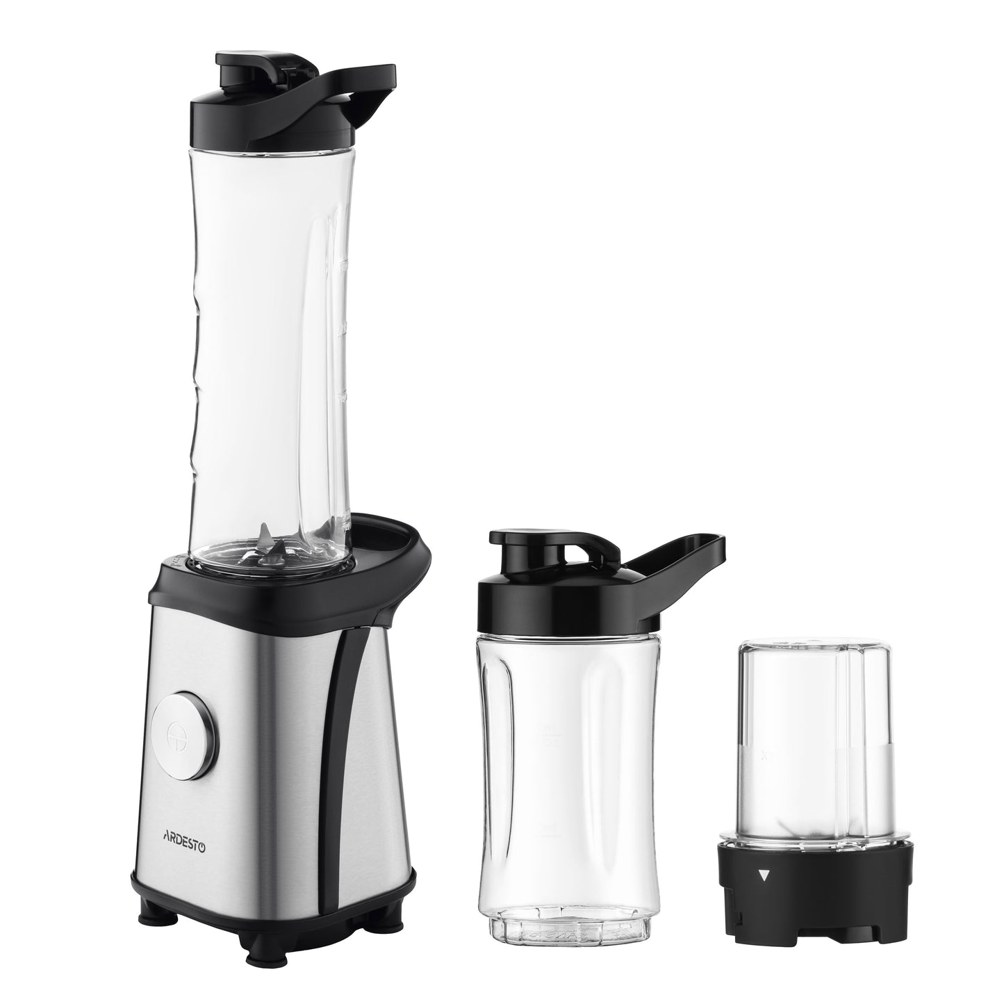 Ardesto Blender for smoothies BG-F350, 350W, 2in1, bottle-600ml, bottle-300ml, coffee grinder, black+silver