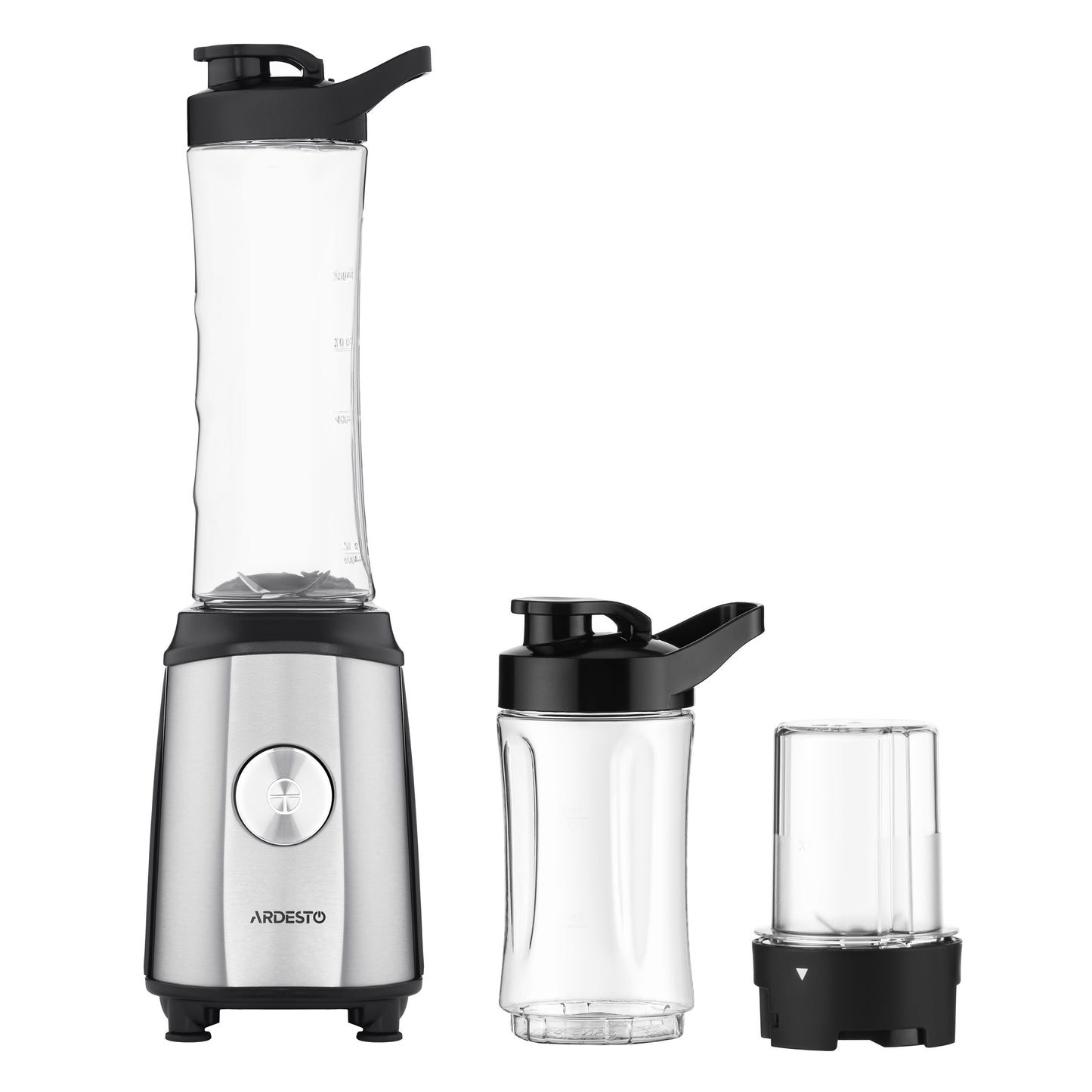 Ardesto Blender for smoothies BG-F350, 350W, 2in1, bottle-600ml, bottle-300ml, coffee grinder, black+silver