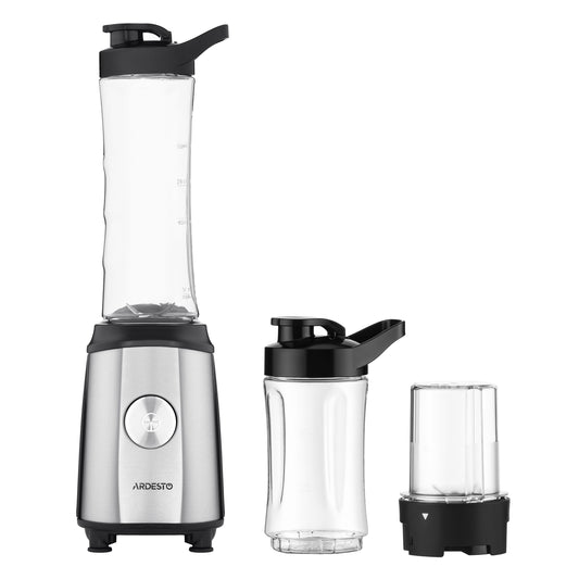 Ardesto Blender for smoothies BG-F350, 350W, 2in1, bottle-600ml, bottle-300ml, coffee grinder, black+silver